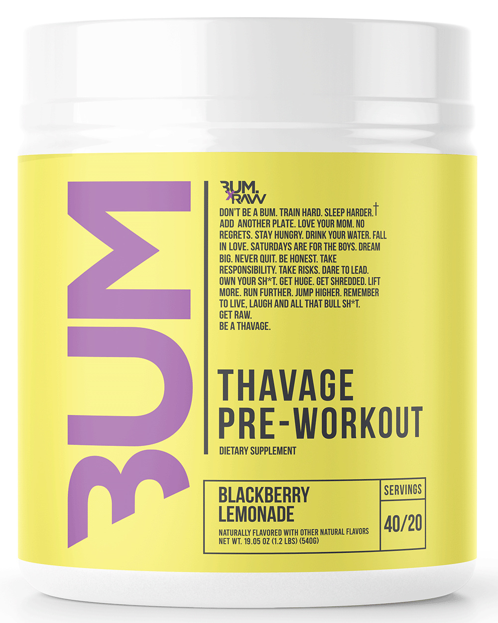 RAW CBUM Thavage Pre-workout - 20 servings