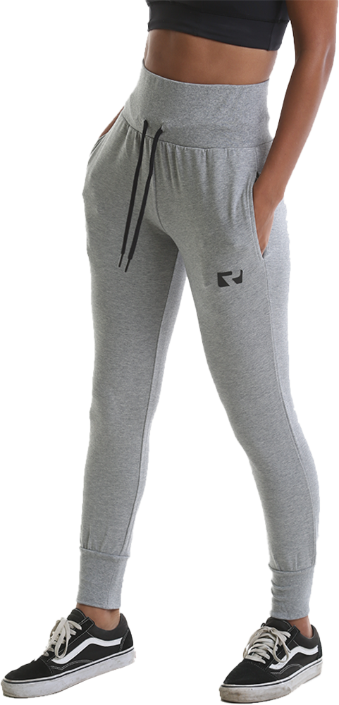 RIPT RCLPNT720 Ladies Deep Waist Jogpant - Grey
