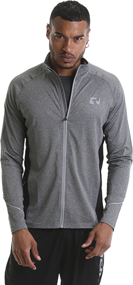 RIPT RCTOP728 Mens Zip Thru Top - Grey