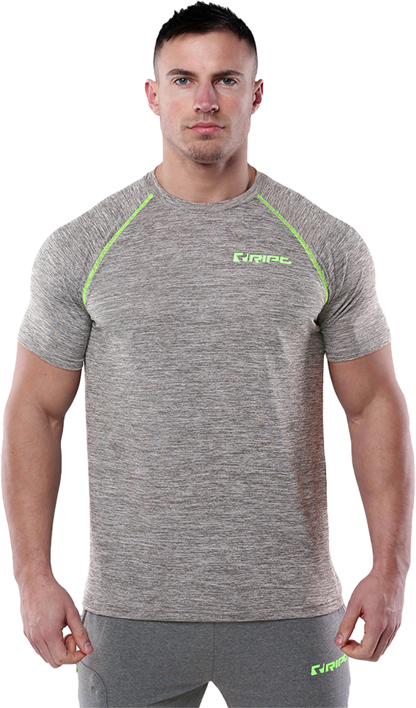 RIPT RCTS702 Mens Slimfit Tech Line T-shirt - Grey