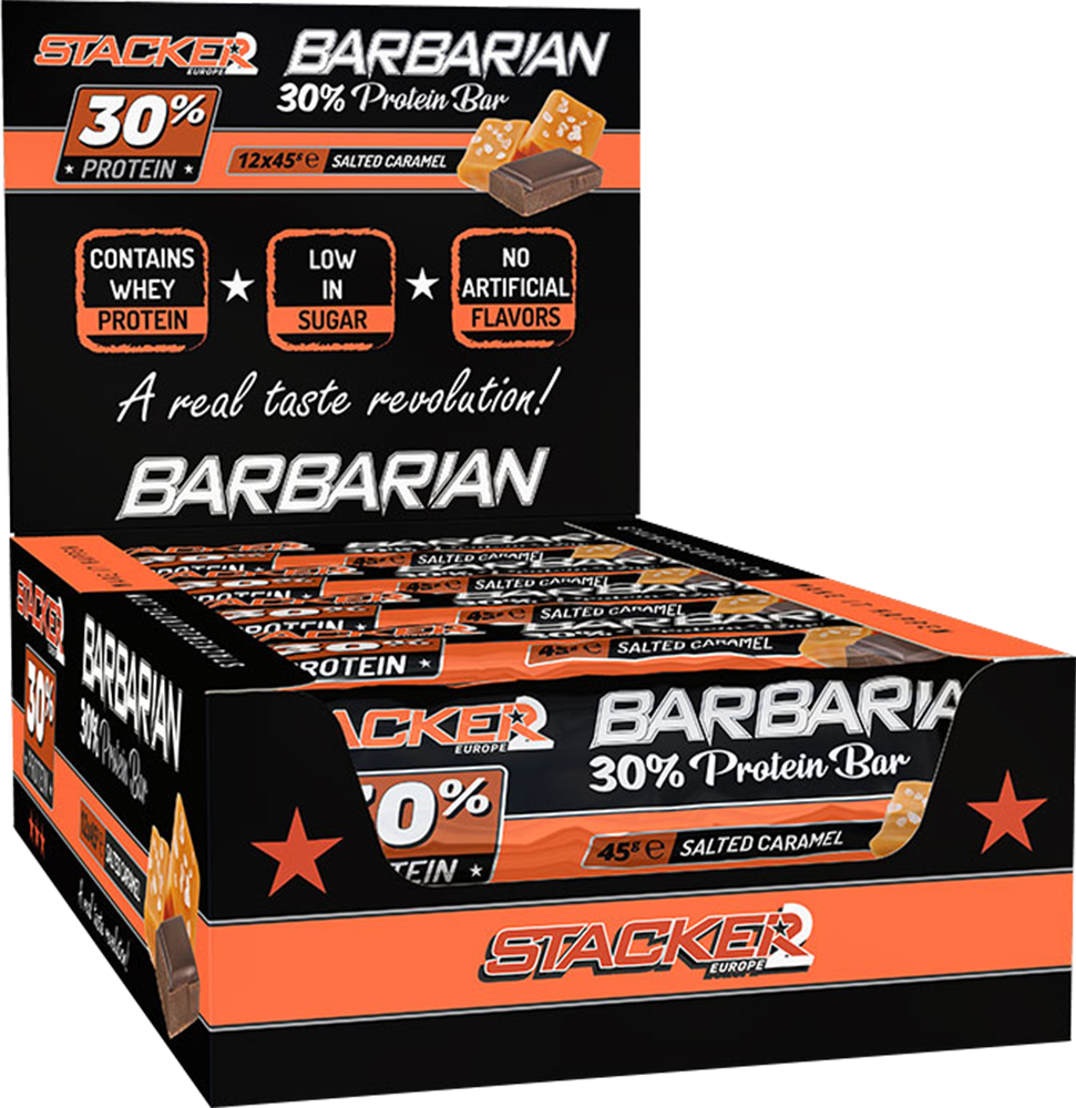 Stacker2 Barbarian 30% Protein Bar - 12 x 45 g