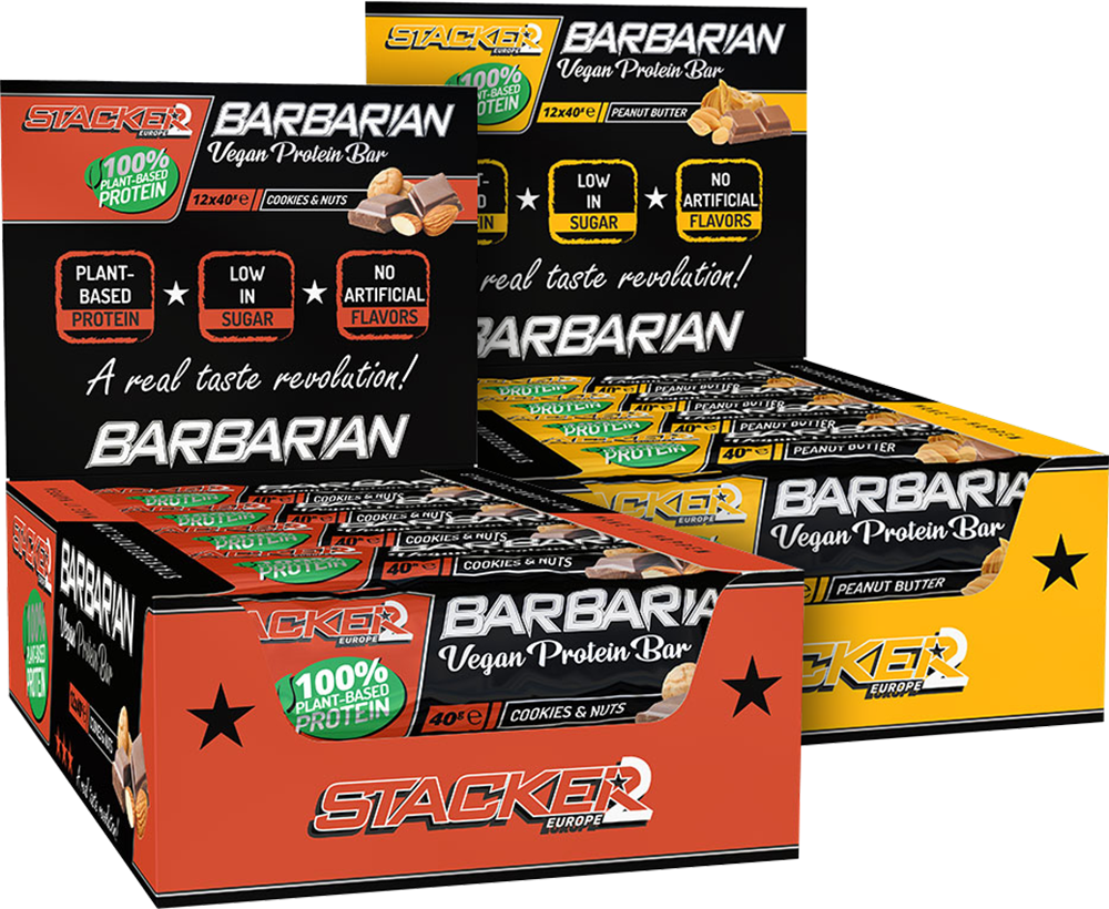 Stacker2 Barbarian Vegan Protein Bar - 12 x 40 g