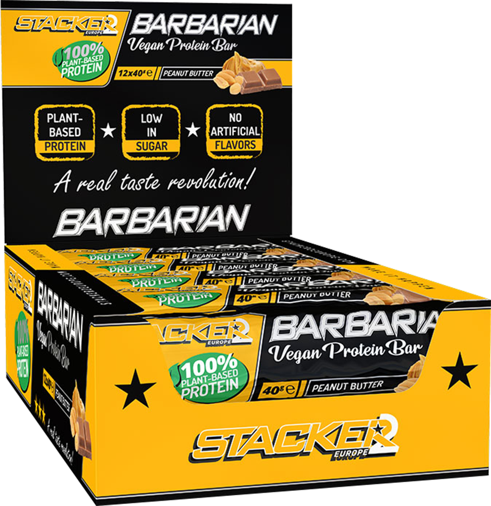 Stacker2 Barbarian Vegan Protein Bar - 12 x 40 g