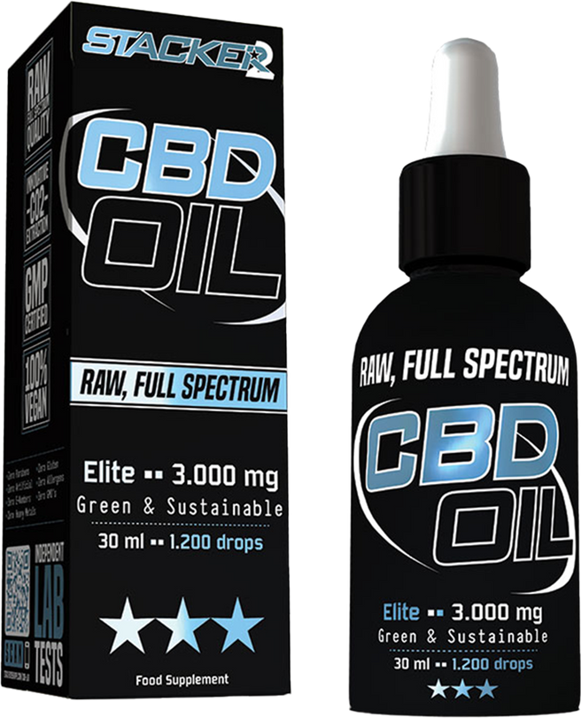 Stacker2 CBD Oil Elite - 3000 mg RAW - 30 ml