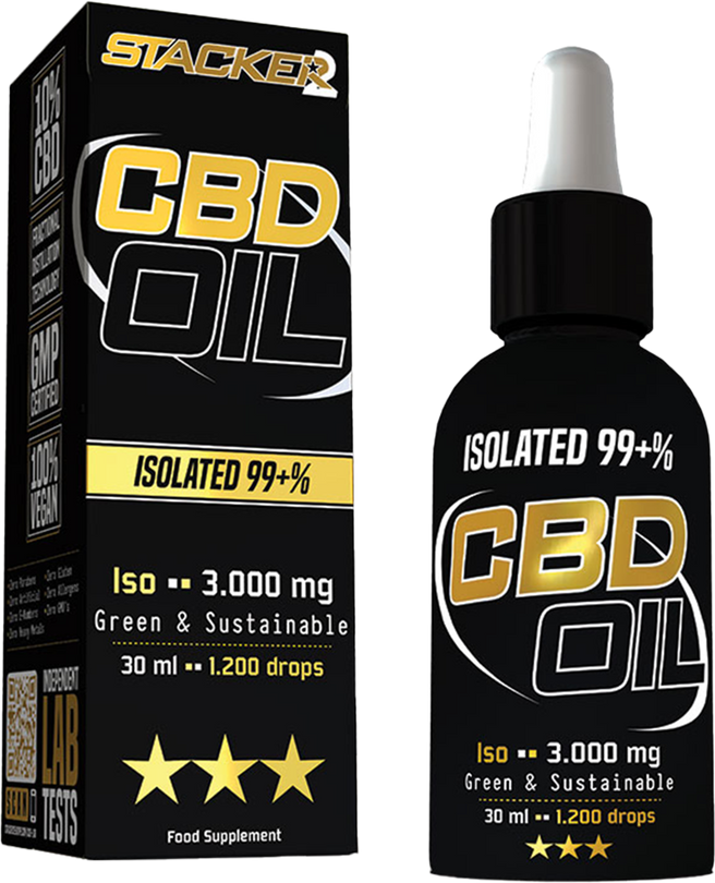 Stacker2 CBD Oil Iso - 3000 mg RAW - 30 ml