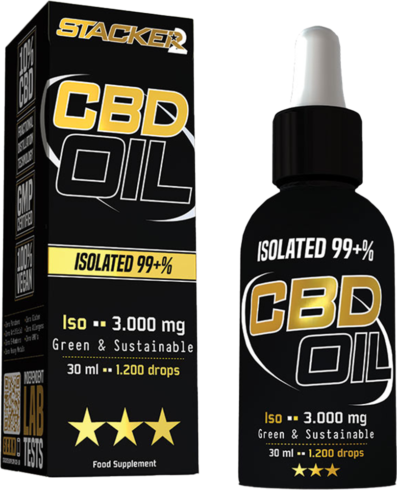 Stacker2 CBD Oil Iso - 3000 mg RAW - 30 ml