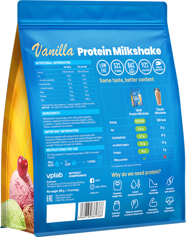 VPLab Protein Milkshake - 500 g