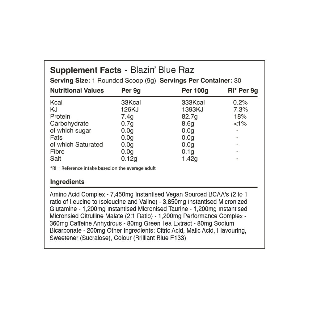 Warrior Amino Blast BCAA - 270 g