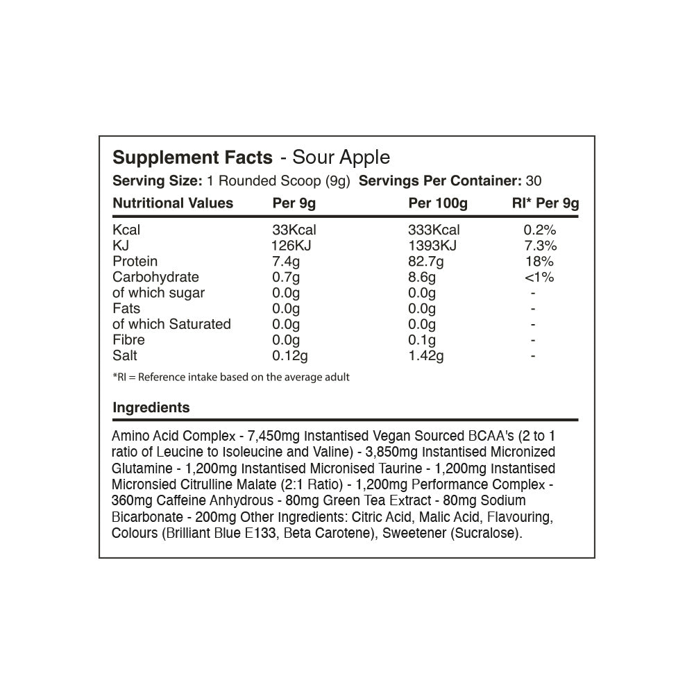 Warrior Amino Blast BCAA - 270 g