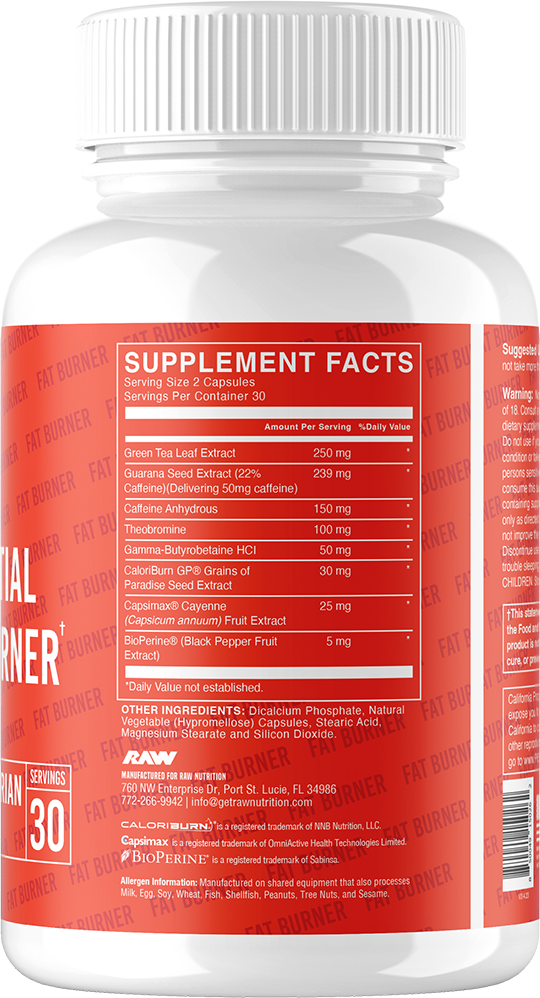 RAW Essential Fat Burner - 60 caps