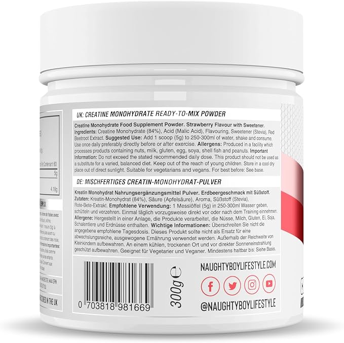 Naughty Boy Flavoured Creatine - 300 g