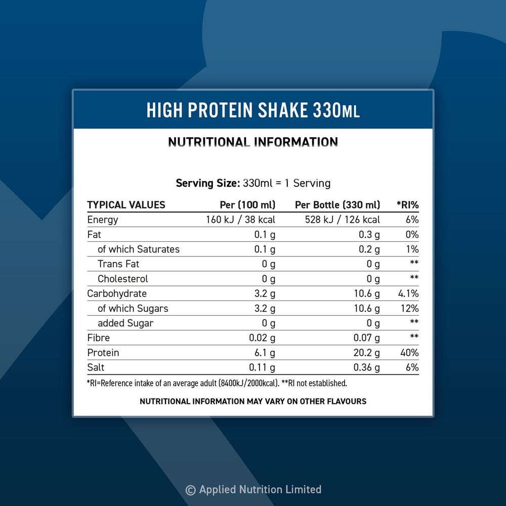 Applied Nutrition High Protein Shake - 8 x 330 ml