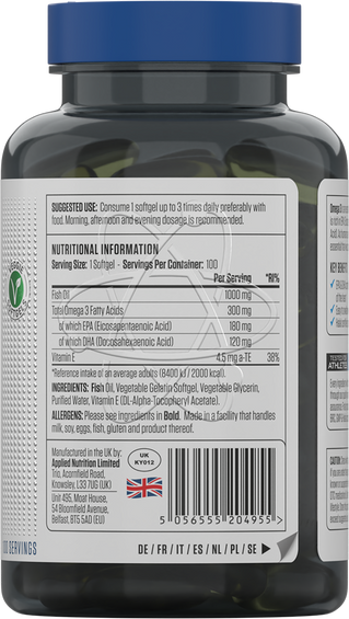 Applied Nutrition Omega 3 - 100 softgels