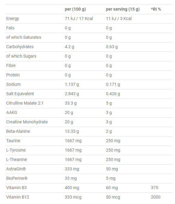 Applied Nutrition Pump 3G Zero Stim - 375 g