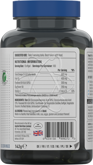 Applied Nutrition Tri-Omega 369 - 100 softgels