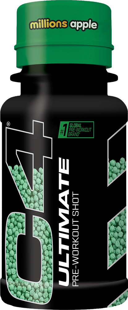 C4 Ultimate Shot - 12 x 60 ml - Millions Green Apple