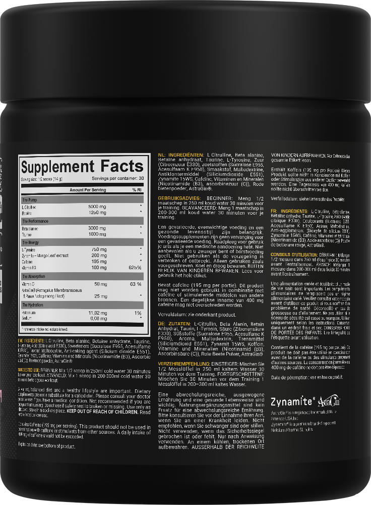 Dedicated Nutrition Unstoppable Pre-workout - 420 g