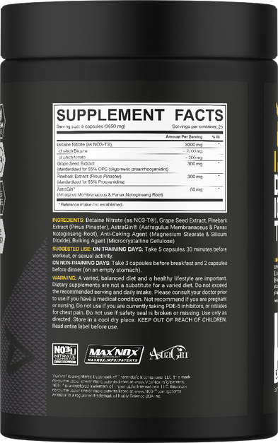 Dedicated Nutrition VASO GROW - 125 caps