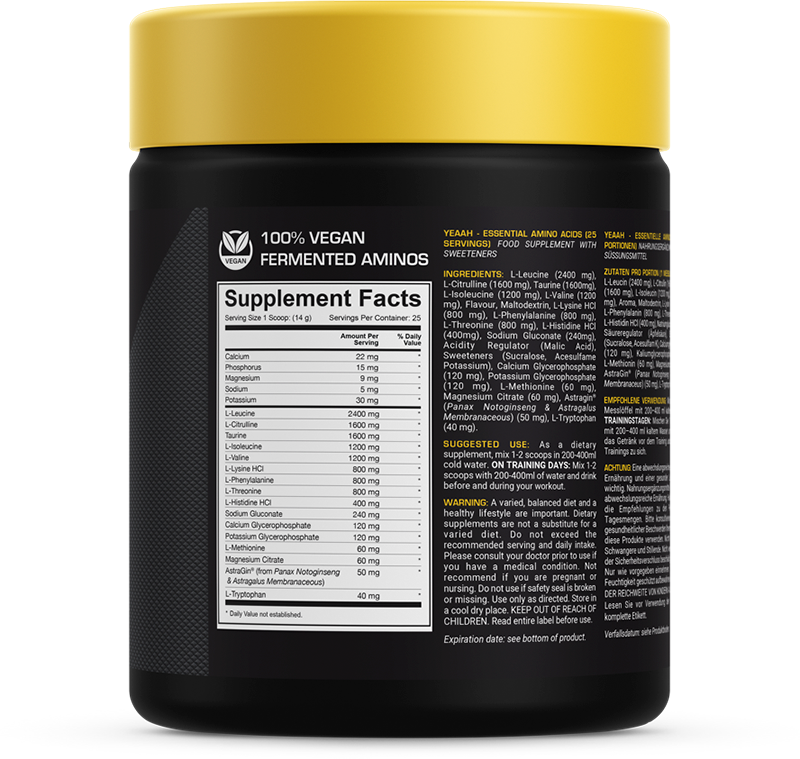 Dedicated Nutrition YEAAH Essential Amino Acids - 350 g - Grape Bubblegum