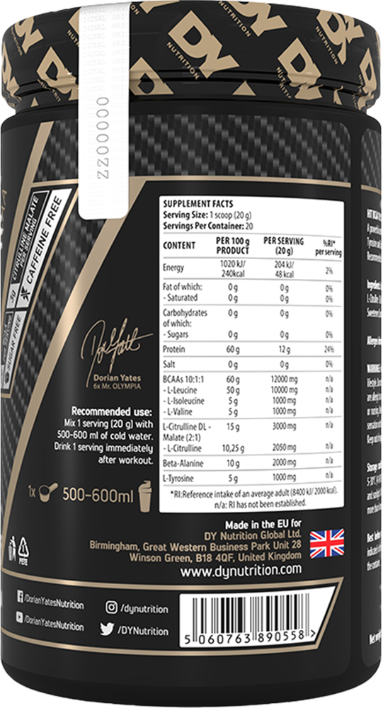 DY Nutrition HIT BCAA 10:1:1 - 400 g
