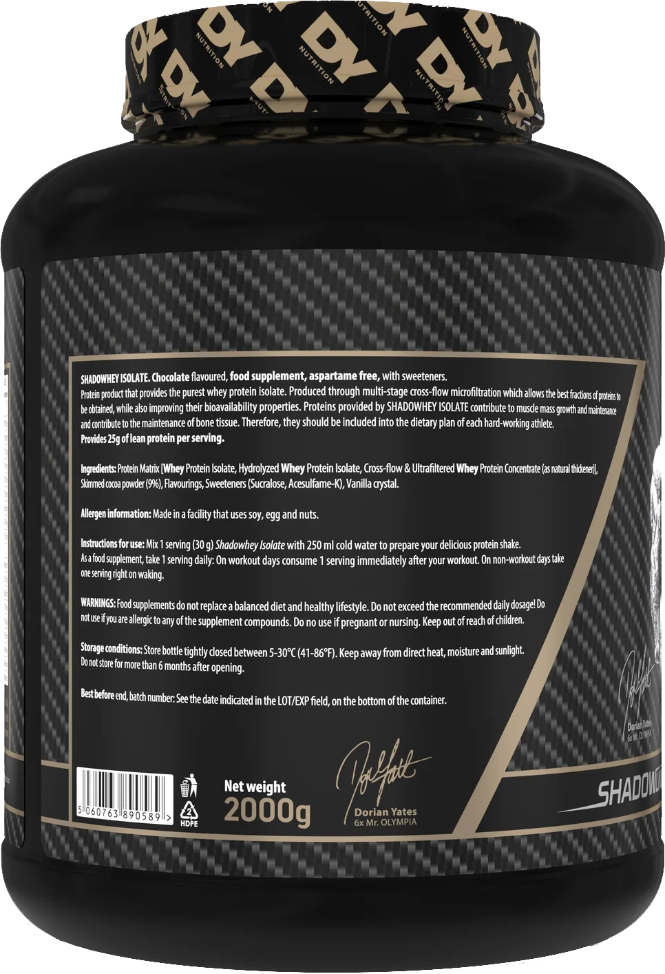 DY Nutrition Shadowhey Isolate Protein - 2000 g