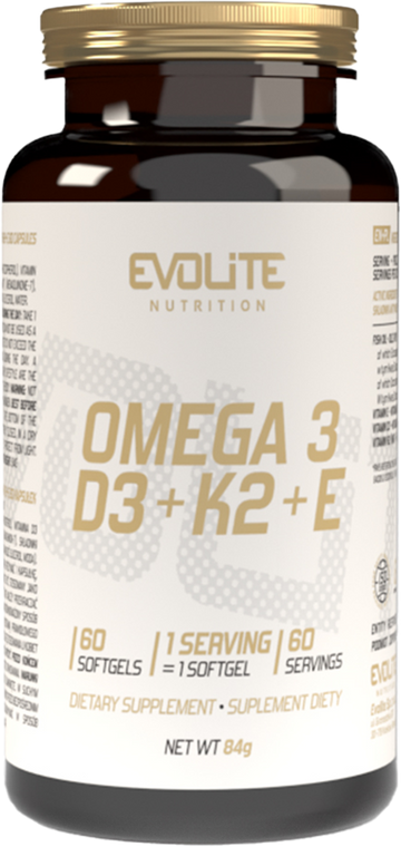 Evolite Omega 3+D3+k2+E - 60 Softgels