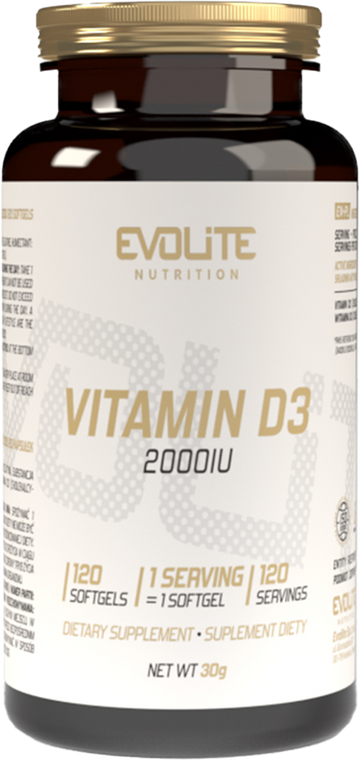 Evolite Vitamin D3 2000 IU - 120 softgels