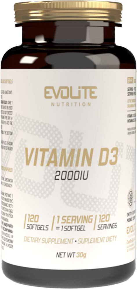 Evolite Vitamin D3 2000 IU - 120 softgels
