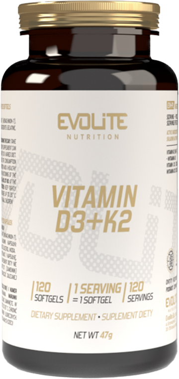 Evolite Vitamin D3+K2 - 120 softgels