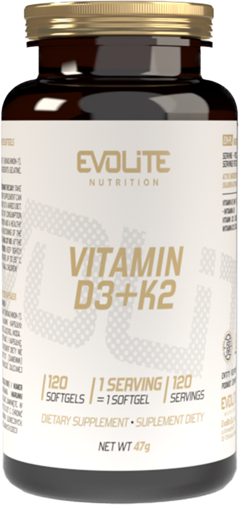 Evolite Vitamin D3+K2 - 120 softgels