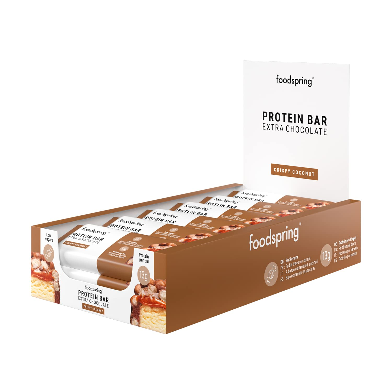 Foodspring Protein Bar Extra Chocolate - 12 x 45 g