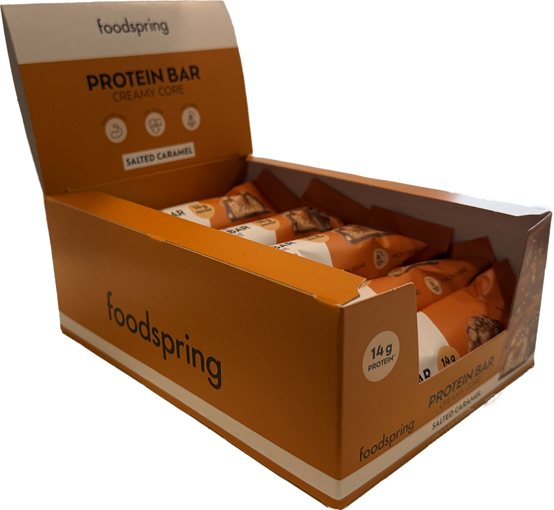Foodspring Protein Creamy Core - 12 x 50 g - Salted Caramel