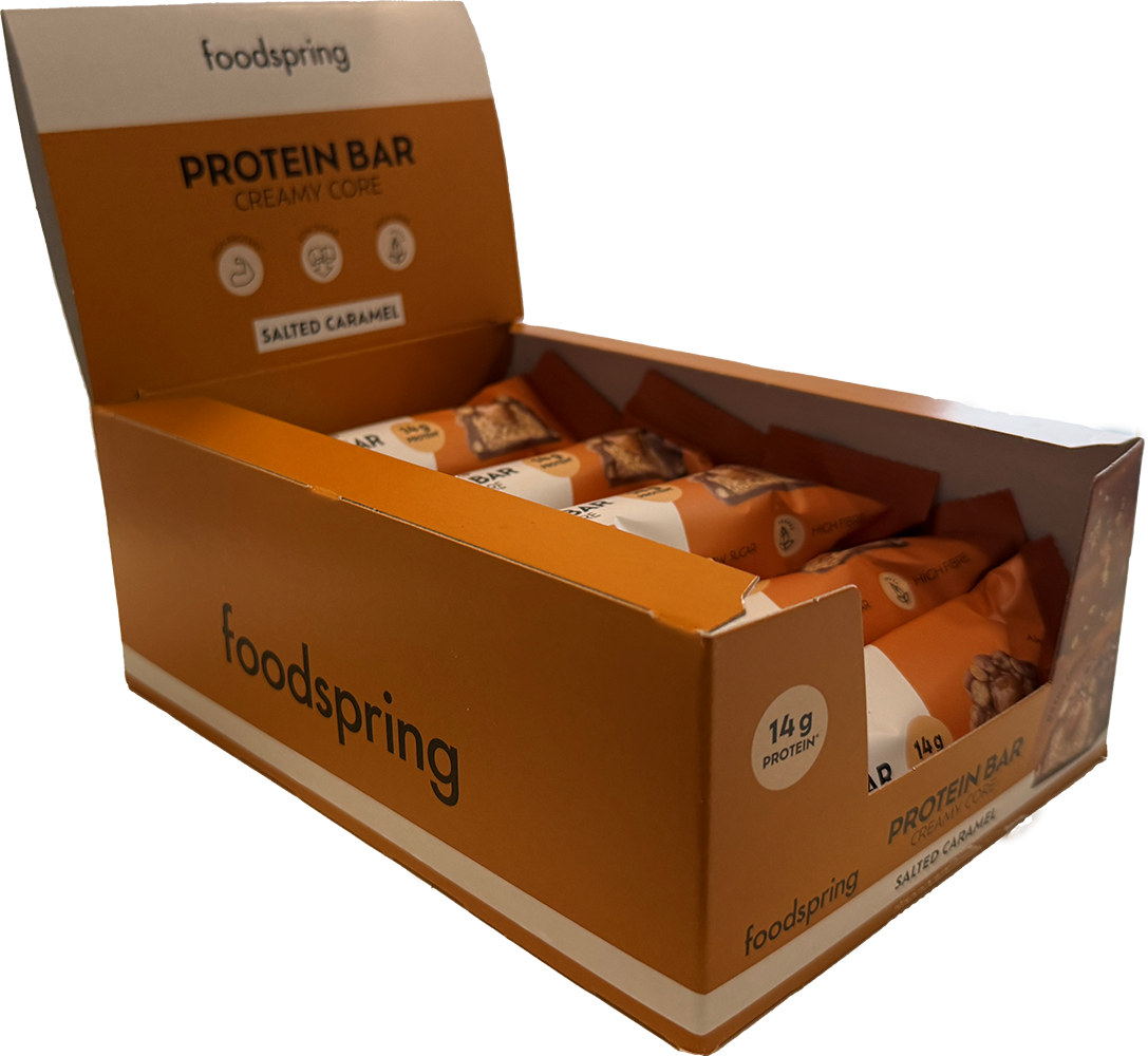 Foodspring Protein Creamy Core - 12 x 50 g - Salted Caramel