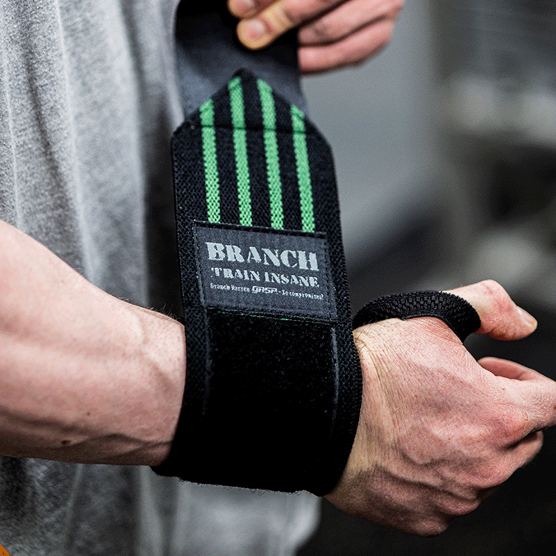GASP Branch Warren 18" Wrist Wraps - Black