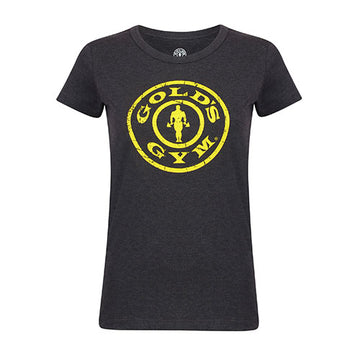 GGLTS043 Gold's Gym Ladies T-Shirt Logo - Charcoal - XS