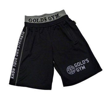 GGSHO069 Gold's Gym Mesh Short Zip Pocket - XXL - Black
