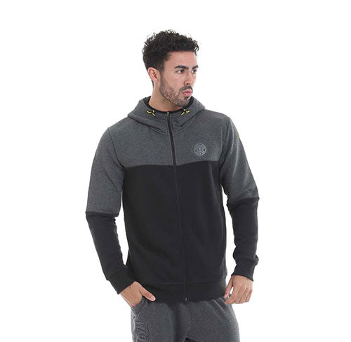GGSWT085 Gold's Gym Zipper Hoodie Perform - Black/Charcoal