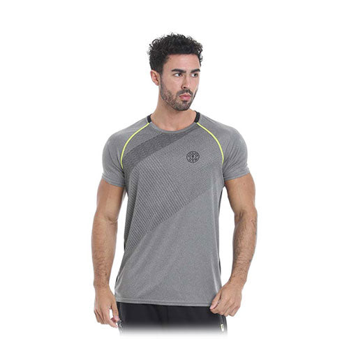 GGTS079 Gold's Gym Performance T-Shirt - Grey/Black