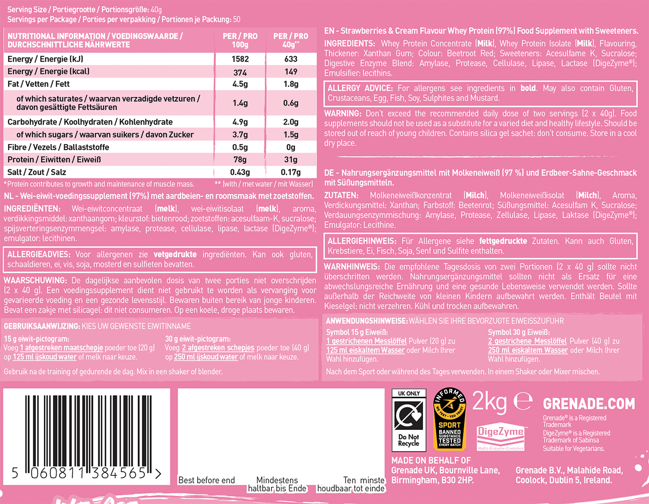 Grenade Protein - 2000 g