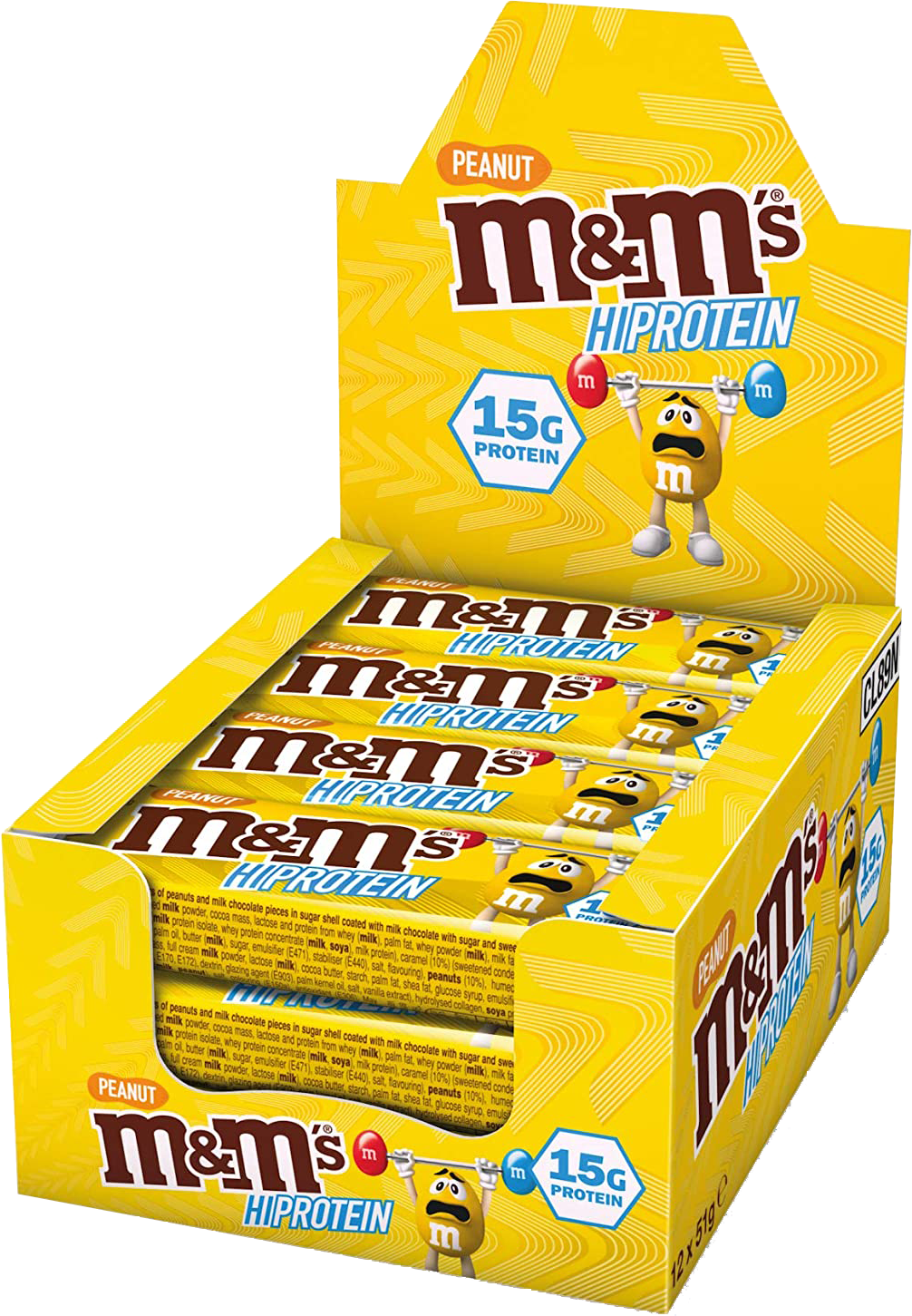 M&M's HiProtein Bar - 12 x 51 g
