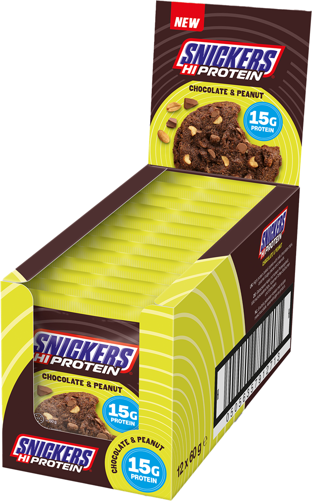 Snickers HiProtein Cookie - 12 x 60 g - Chocolate & Peanut