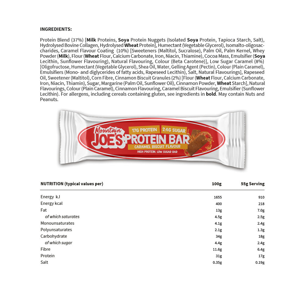 Mountain Joe's Protein Bar - 12 x 55 g