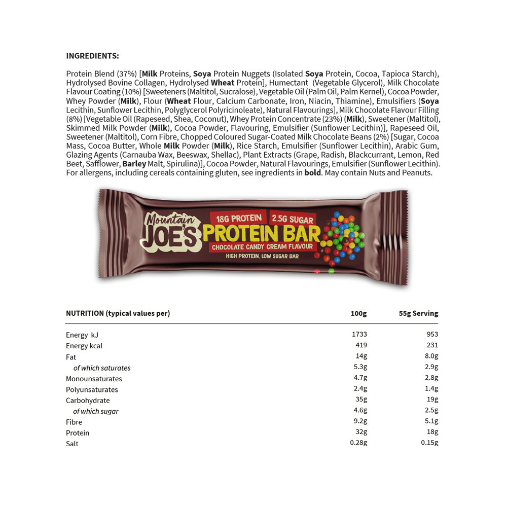 Mountain Joe's Protein Bar - 12 x 55 g