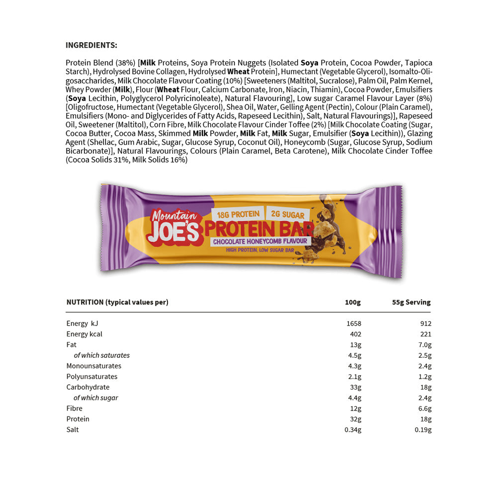 Mountain Joe's Protein Bar - 12 x 55 g