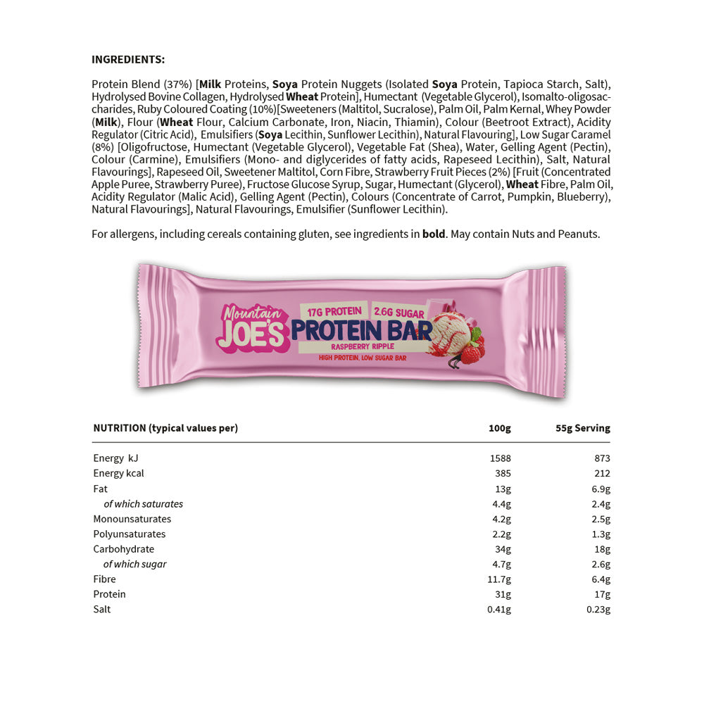 Mountain Joe's Protein Bar - 12 x 55 g