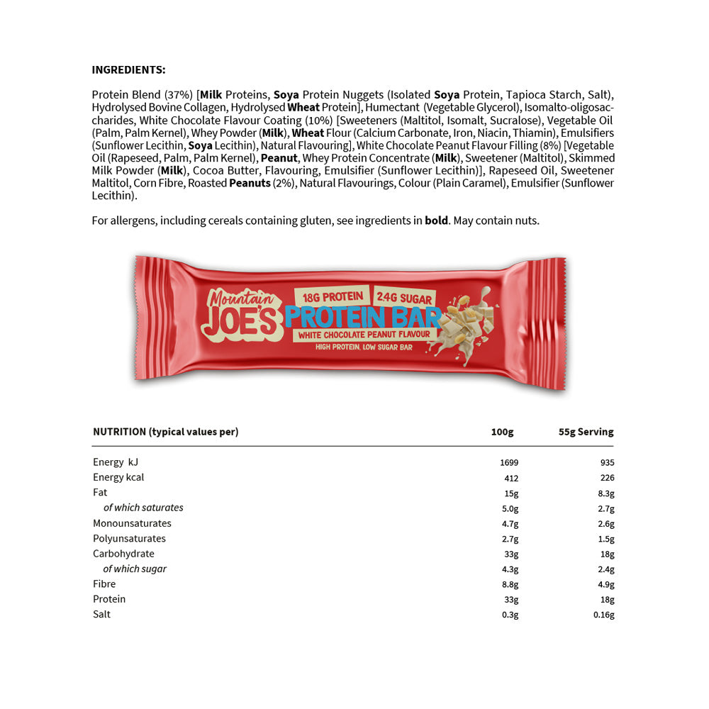 Mountain Joe's Protein Bar - 12 x 55 g