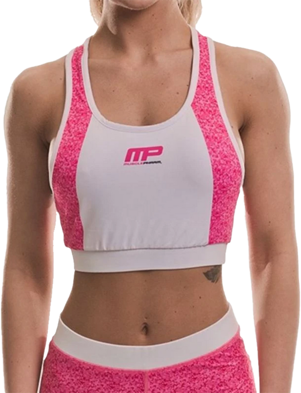 MusclePharm MPL32 Ladies Croptop Matrix - Pi/Wh - L