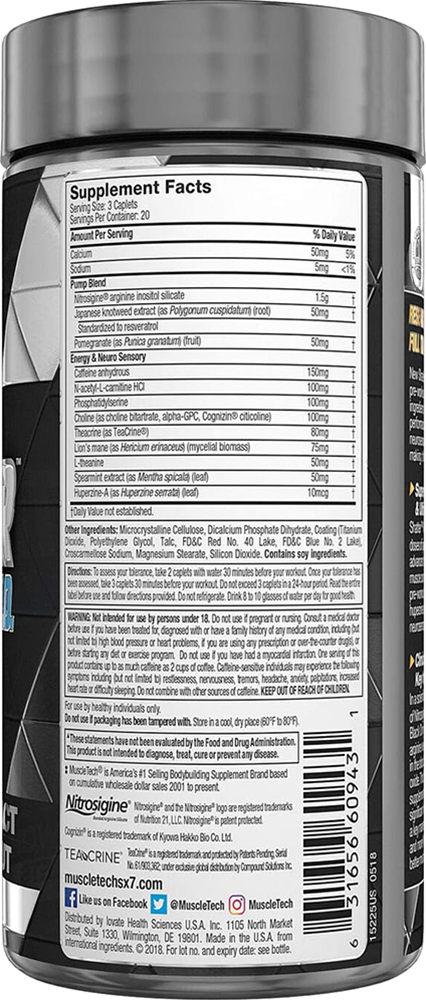 MuscleTech Black Onyx Neuro NO - 60 caps