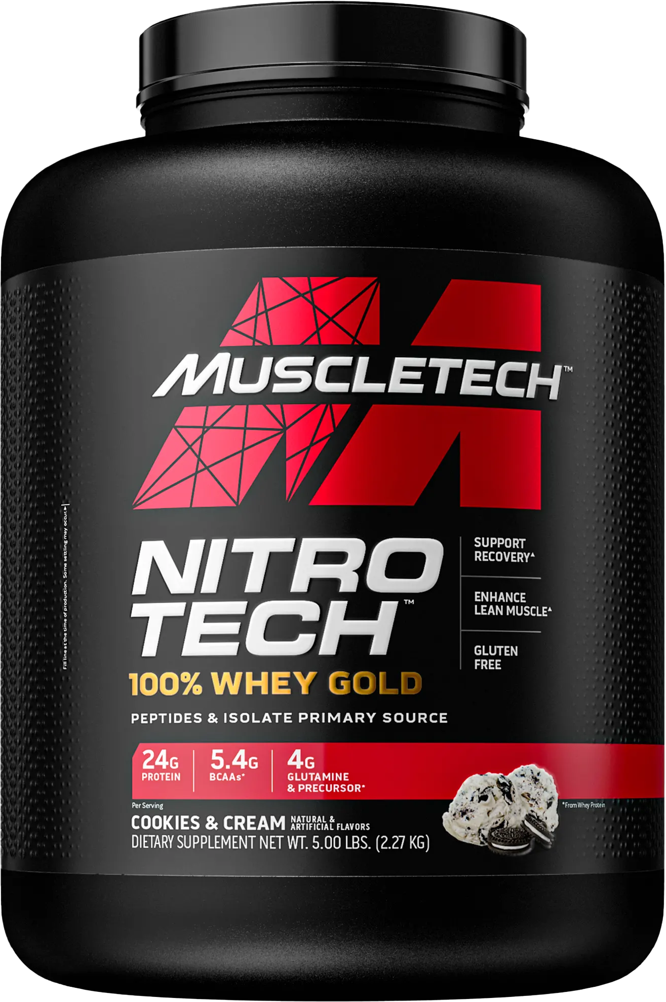 MuscleTech Nitro Tech 100% Whey Gold - 2270 g