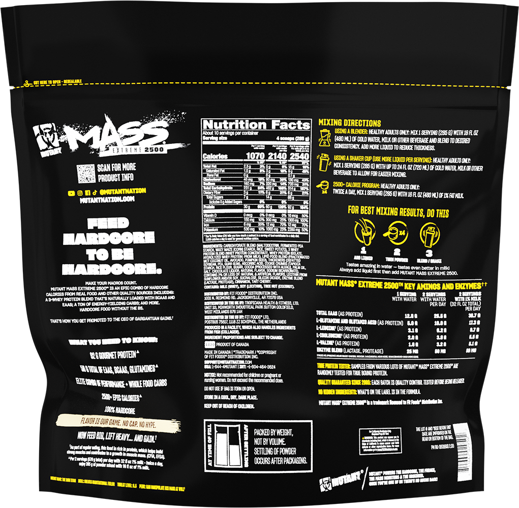 Mutant Mass Extreme 2500 - 2720 g